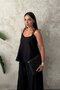 Black Halter Blouse Pants Suit - 3