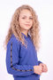 Girl's Hooded Sweatshirt with Kangaroo Pocket and Stripe Detail - 4