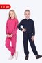 2-Piece Girls' Striped Detailed Cargo Pocket Hooded 4-Piece Tracksuit Set