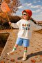 Unisex Kids' 3 Thread Fabric Slogan Printed Cotton Sweatshirt - 2