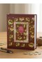 Rs5 Photo Album 15X21Cm 100 Photo Capacity Burgundy Color Floral Pattern Memory Album