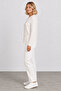 Women's Buttoned Double Pocket Knitwear Jacket 20637 - Ecru - 2