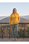 Large Size Patterned Viscose Women's Pajama Set