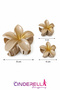 Set of 3 Powder Pink Yellow Ombre Lotus Flower Hairpin Set - Summer Hawaiian Flower Hair Clip - 3