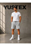 3 Pieces of Men's Ny Printed Shorts (Black - Gray - Navy Blue) with Sweat-Absorbing Flexible Structure - 4
