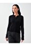 Black Crew Neck Long Sleeve Knitwear Cardigan