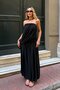Black Balloon Form Chiffon Double Set - 8617 - 3