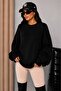 Crew Neck Casual Draped Sweater - 2