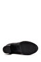 Women's Black Zippered Thick Heeled Leather Boots Wf410011Dv - 6