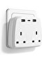 URBANNX Multi Plug Extension Power Adapter with 2 USB, Double Extender Wall Charger Socket