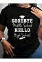 تي شيرت بطباعة جرافيكية باللون الأسود بتصميم Goodbye Middle Hello High - Graduation Back To School - 7