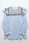 Etamin Embroidered Tunic 2099 - Baby Blue - 6