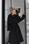 Black Premio Lined Trench Coat - 2