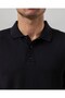 Italian Style Slim Fit Polo Collar Knitwear T-Shirt Black T14046 - 2