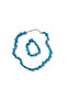 Turquoise Real Natural Stone Women's Necklace and Bracelet Set - 5