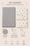 100% Cotton Mother's Side Park Bed Compatible Baby Pique and Sheet Set 3-Piece Set (Light Gray) Suitable for 60X120-70X110-70X120 Beds - 2