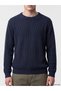 Ozmarka New Season Indigo Crew Neck Men's Knitwear Sweater - 3