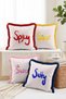 Spicy Sour Salty Sweet Written Colorful 4-Piece Fringed Throw Pillow Cover Set - 2