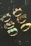 Broken Natural Stone Joint Ring Gold 1 Piece - 2