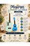 Parent & Child Guitar Ukulele Combo, Green Classical Guitar & Blue Ukulele Set, 2 Musical Instruments for Beginners, Family Music Practice, Learning & Gift