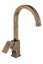 Brushed Antique Vintage Kitchen Sink Faucet – High Swan Spout Single Handle Swivel Kitchen Faucet Sink Tap - 2