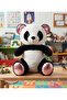 🐼   65 cm Panda Teddy Bear Cute Plush Toy with Pink Paws Gift