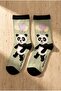 Children's 4'L Panda Patterned Cotton Socks - 5