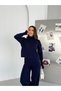 Women's Knitwear Double Set Turtleneck Long Sleeve Sweater Spanish Flared Pants Stylish Casual Combination - 4