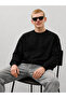 Men's 100% Cotton Comfortable Black Winter Sweatshirt - 3