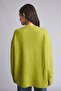 Oversize Crew Neck Light Green Sweater H2239Ax26Wn - 5