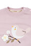 Baby Girl Lilac Bird Flower Embroidered 2-Piece Set - 4