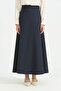 Basic Flared Skirt - Navy Blue - 2
