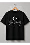 Tunalya Ataturk and Turkish Flag August 30Th October 29Th April 23Rd Designed Premium Printed Unisex Cotton National Day T-Shirt