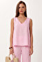 Modal Blouse Trousers Set Lmc0059 Sugar Pink - 4