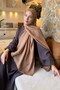 Diamond Pattern Aura Cotton Jacquard Shawl Milk Coffee - 3