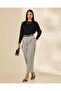Women Grey Pleated High Waist Trousers - 2