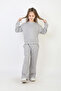 Girl's Stone Decorated+Double Face Fabric Top and Bottom Set 12758Blt - 2