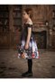 Girls Halloween Printed Off-Shoulder Costume Dress – Black Witch Party Dress - 2