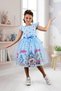 Girl's Labubu Printed Tulle Detailed Gingham Birthday and Party Dress - 7
