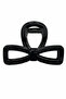 Black Bow Design Glossy Hair Clip Barrette Stylish and Convenient Hair Accessory for Women