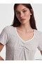 Nevavm V-Neck Women's Pajama Top with Difference - 3