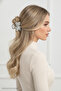Metal Hair Clip Claw Clip with Shiny Stone Teddy Bear Figure - 3