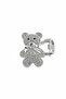 Metal Hair Clip Claw Clip with Shiny Stone Teddy Bear Figure