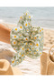 Daisy Patterned Children's Hat – 100% Cotton Poplin, Double Layer, Handmade |   4-8 Years Old - 5