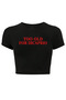 Women's Too Old for Dicaprio Crop Black