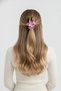 Gingham Cherry Pattern Flower Hair Clip Set - Stylish Hair Accessory for Women and Girls - 2