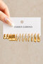 Women's Gold 6-Piece Earring Set – Hoop and Twist Modern Design - 2