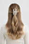 Stylish and Modern White Half-Moon Hair Clip - Ideal Claw Clip for Everyday Use - 2