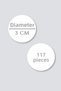 Adhesive Sticker, Round Label Diameter 3 Cm, Glossy Finish, Gift Packaging,'Gift for You', 117 Pcs - 3