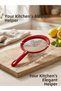 3-Piece Multi-Purpose Stainless Steel Pasta Rice Fruit Vegetable Washing Strainer Flour Milk Strainer Sizes: 15cm 20cm 22cm - 4